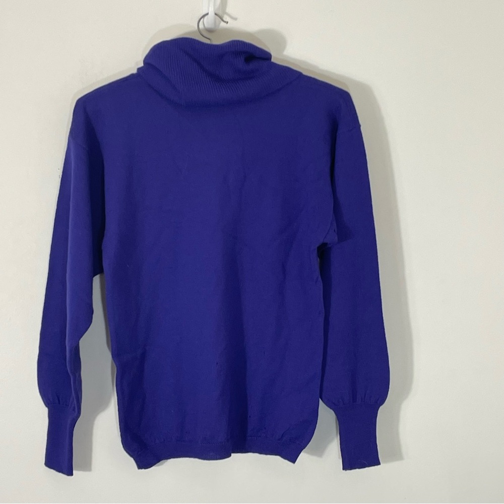 Cassidy for The Limited Vintage 100% Merino Wool Purple Cowl Neck Sweater S  NWT - Picture 8 of 8